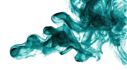Teal ink swirls on black background, showing dynamic flow and texture