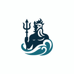 Poseidon god logo