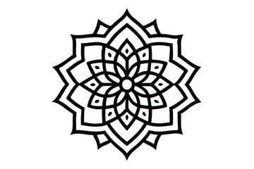 Luxurious golden mandala logo with arabic motifs