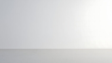 Simple white wall and light grey floor background