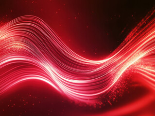 Swirling red lines create a mesmerizing abstract design in a dark background