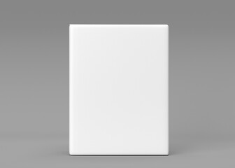 Blank White Packaging Mockup - Isolated on Gray Background