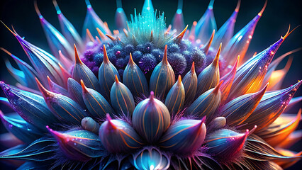 3D surreal illustration. Sacred geometry. Mysterious psychedelic relaxation pattern. Fractal abstract texture. Digital artwork graphic astrology magic 
