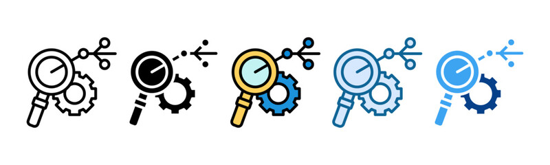 Root Cause Analysis Icon Set Multiple Style Collection