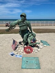 Normandy Beach Omaha statue 