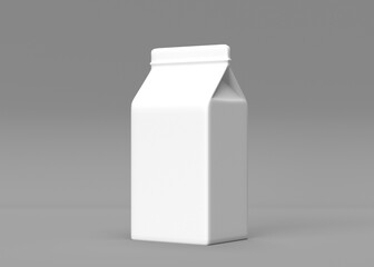 Blank White Gable Top Carton Packaging Mockup
