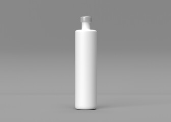 Blank White Cylindrical Bottle Mockup - Product Packaging Template