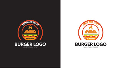 Vector Burger Logo  design fully editable high quality