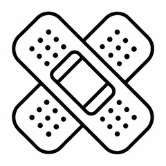 Adhesive Plaster vector icon on white background 