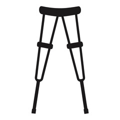 Crutches vector icon on white background 