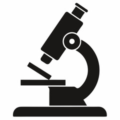 Microscope vector icon on white background 