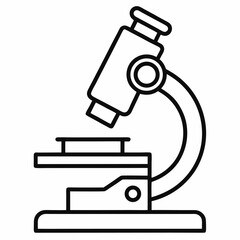 Microscope vector icon on white background 