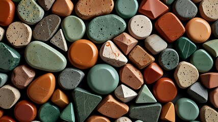 Modern geometric design with organic color palette symbolizing connection and collaboration