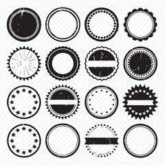 Vintage Grunge Badge and Label Set for Retro Design and Branding