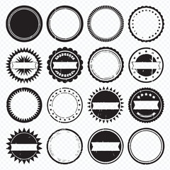 Distressed Blank Badge Shapes for Logos Packaging and Stamps