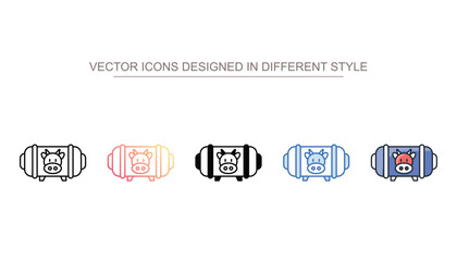 Milk Tank icon design with white background stock illustration