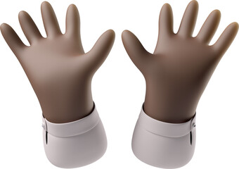 Open black skin hands