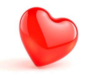 Fototapeta premium Shiny Red Heart A Symbol of Love and Affection