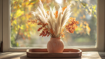 vase, flower, bouquet, flowers, plant, nature, decoration, blossom, leaf, floral, yellow, spring, summer, glass, beauty, table, bunch, clay, flora, color, interior, garden, design, bloom, wheat