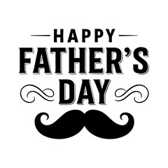 Bold red Happy Fathers Day text on cream background vector