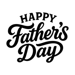 Vector lettering Happy Fathers Day design with sketch dividers