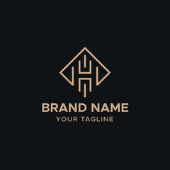 H Negative space logo
