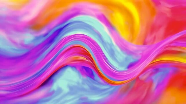 Abstract colorful liquid background with vibrant hues and flowing curves.