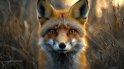 Fototapeta premium Foxy portrait, golden hour