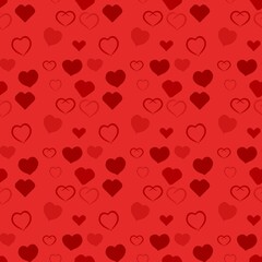 seamless pattern with red hearts deep red backdrop modern romantic background for valentine day