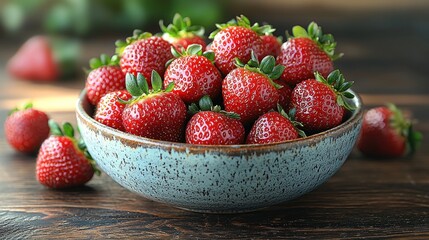 Fresh Strawberries in a Bowl
