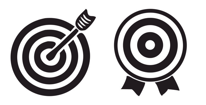 arrow target icon silhouette