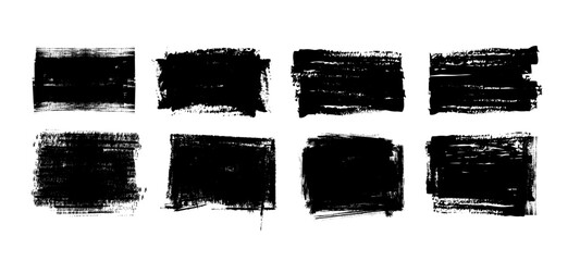 Set of Grunge Brush strokes , Paintbrush Grunge design elements, Hand drawn Grunge texture, horizontal text box backgrounds vector illustrator	