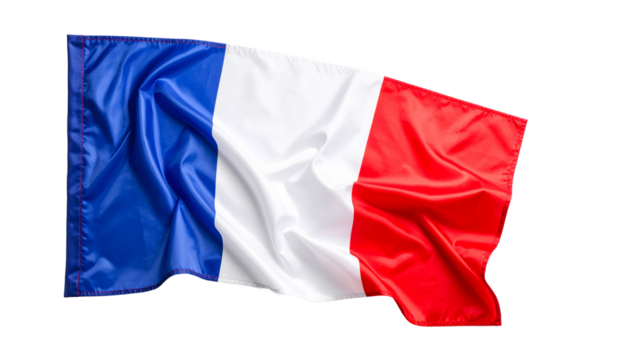 French flag isolated on transparent background
