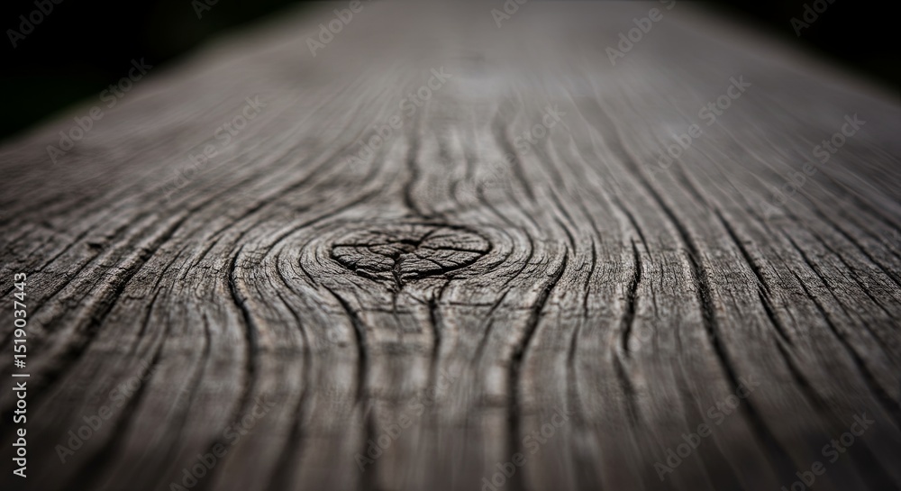 Poster a wooden surface with a grain pattern and a small hole in the middle