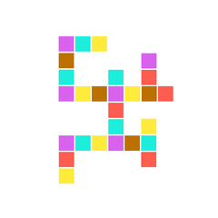 colorful crossword puzzle box