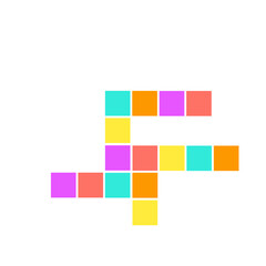 colorful crossword puzzle box