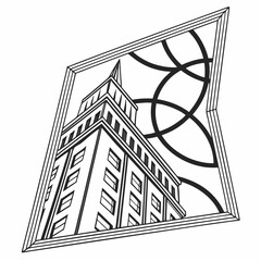 Black White Abstract Line Geometry