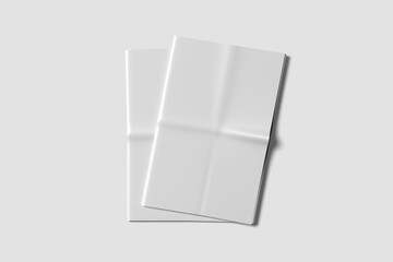 Blank newspaper mockup top view