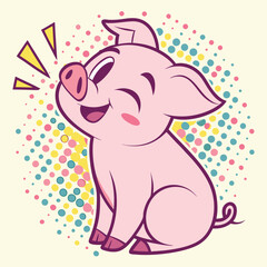 Cute Pop Piggy Wink