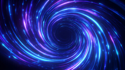 Obraz premium luminous vortex structure, abstract glowing lines rotating inward like gravitational light ring