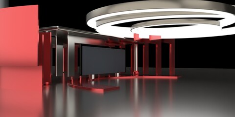 Tv studio. News room. Studio Background. Newsroom background. Backdrop for any green screen or chroma key video production.