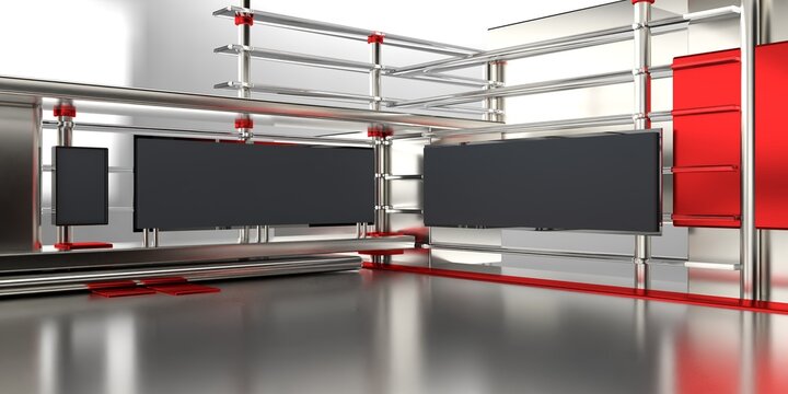 Tv studio. News room. Studio Background. Newsroom background. Backdrop for any green screen or chroma key video production.