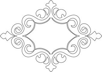 Ornate Decorative Frame Outline Vector
