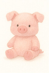 ブタのふわふわぬいぐるみ