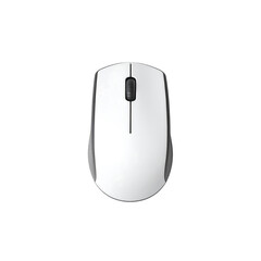 White wireless computer mouse isolated on web work on transparent background