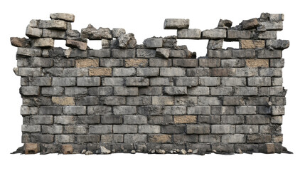 Weathered Brick Wall Texture with Cracks and Damage for Architectural Background Design