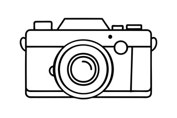 Classic camera outline simple photography design element