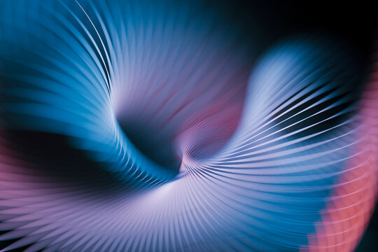 Abstract 3D rendering with swirling lines and fluid patterns