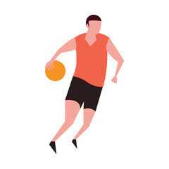 Basketball Player with Ball Illustration