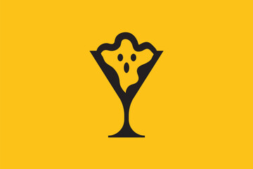 Ghost wine glass logo